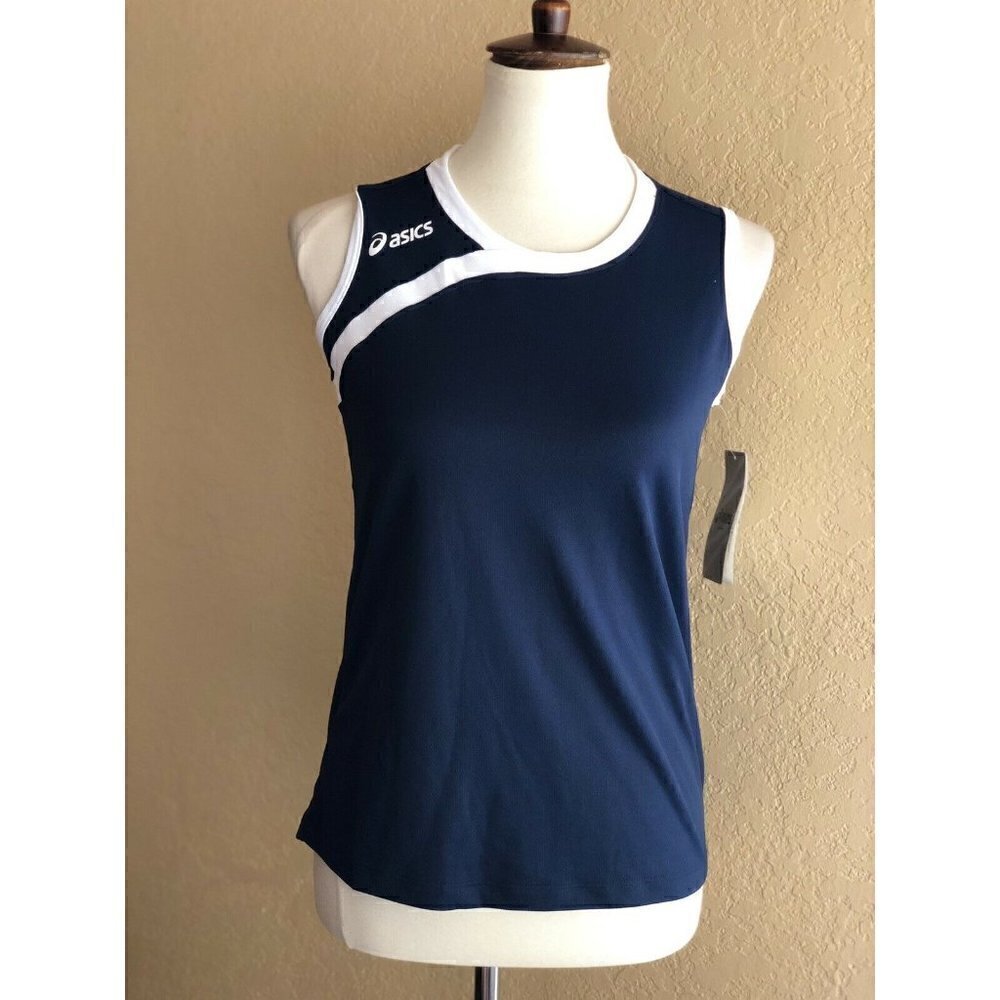 ASICS Juniorsr Navy Blue Court Diva BT1017 Girl Tank Shirt Size L